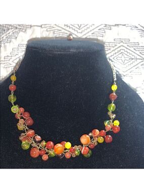 Elegant Multicolor Glass Beaded Necklace